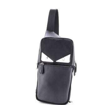 Fendi Monster Sling Bag Nylon and Leather Medium