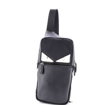 Fendi Monster Sling Bag Nylon and Leather Medium