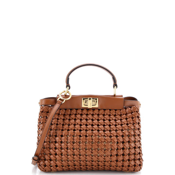 Fendi Peekaboo Bag Braided Leather Mini