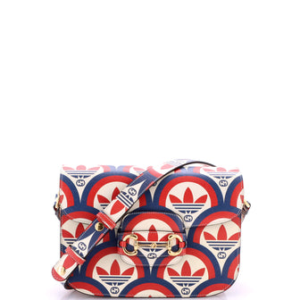 Gucci x Adidas Horsebit 1955 Shoulder Bag Printed Leather Small