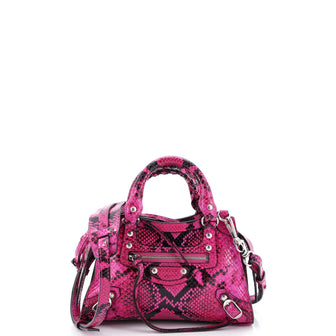 Balenciaga Neo Classic City Bag Python Embossed Leather Mini