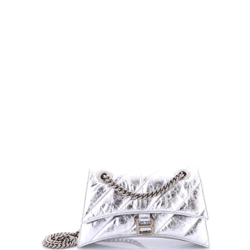 Balenciaga Crush Chain Flap Bag Quilted Crushed Calfskin Small