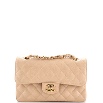 Chanel Classic Double Flap Bag Quilted Caviar Small