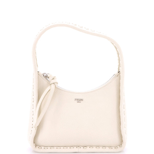 Fendi Fendessence Hobo Selleria Leather Mini White 363084149
