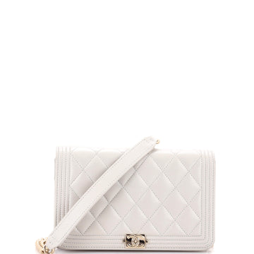 Chanel Boy Wallet on Chain Quilted Caviar