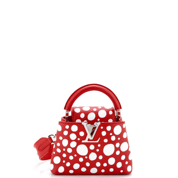 Louis Vuitton Capucines Bag Yayoi Kusama Infinity Dots Taurillon Leather Mini