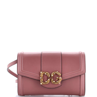 Dolce & Gabbana DG Amore Wallet on Strap Leather