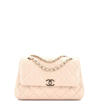 Chanel Trapezoid Flap Quilted Shiny Lambskin Small