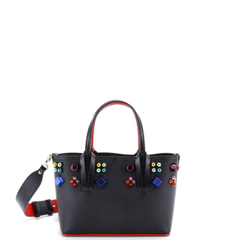 Christian Louboutin Cabata East West Tote Embellished Leather Mini