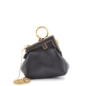 Fendi First Charm Crossbody Bag Leather Nano