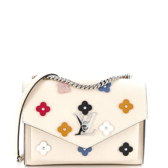 Louis Vuitton Mylockme Handbag Flower Embellished Leather BB