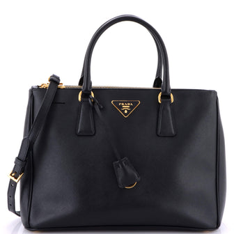 Prada Double Zip Lux Tote Saffiano Leather Medium