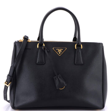Prada Double Zip Lux Tote Saffiano Leather Medium