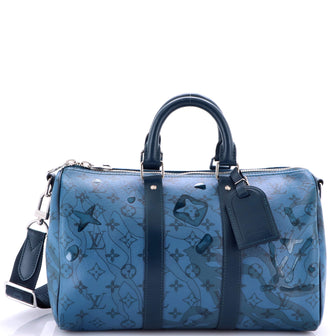 Louis Vuitton Keepall Bandouliere Bag Limited Edition Aquagarden Monogram Canvas 35