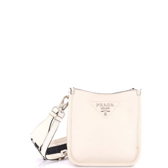 Prada Logo Strap Crossbody Bag Vitello Daino Mini