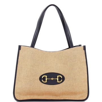 Gucci Horsebit 1955 Tote Canvas and Leather Medium