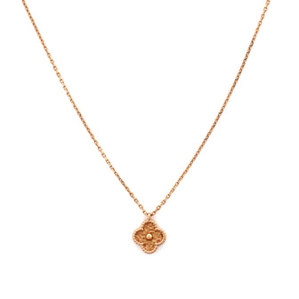 Van Cleef & Arpels Sweet Alhambra Pendant Necklace 18K Rose Gold