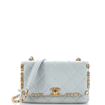 Chanel Paris Monaco Flap Bag Quilted Lambskin Mini