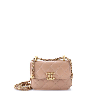 Chanel Perfect Fit Flap Coin Purse with Chain Quilted Calfskin