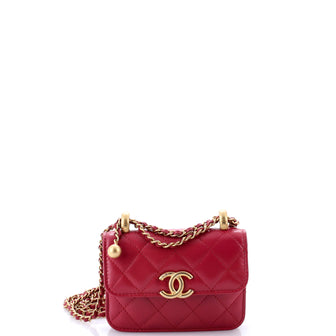 Chanel Perfect Fit Flap Coin Purse with Chain Quilted Calfskin