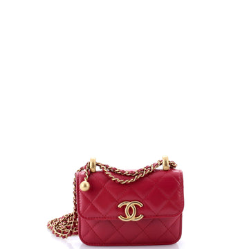 Chanel Perfect Fit Flap Coin Purse with Chain Quilted Calfskin