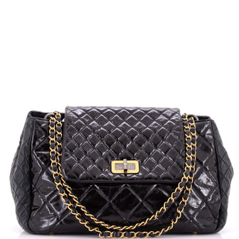 Chanel Accordion Reissue Flap Bag Quilted Glazed Calfskin Maxi