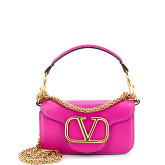 Valentino Garavani VLogo Loco Flap Shoulder Bag Leather Small