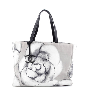 Chanel Camellia CC Tote Printed Canvas Large