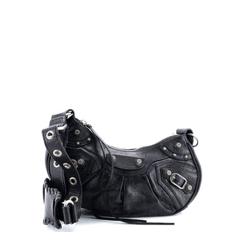 Balenciaga Le Cagole Giant Studs Shoulder Bag Leather XS