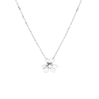 Van Cleef & Arpels Frivole Pendant Necklace 18K White Gold and Diamond Mini