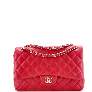 Chanel Classic Double Flap Bag Quilted Lambskin Jumbo