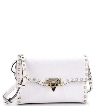 Valentino Garavani Rockstud Flip Lock Flap Bag Leather Medium