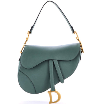 Christian Dior Saddle Handbag Leather Medium