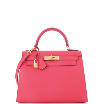 Hermes Kelly Handbag Pink Epsom with Gold Hardware 28
