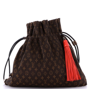 Louis Vuitton Explorer Shoulder Bag Pleated Monogram Canvas MM