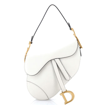 Christian Dior Saddle Handbag Leather Medium