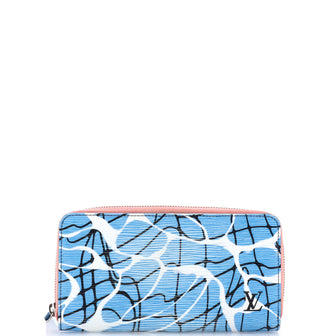 Louis Vuitton Zippy Wallet Limited Edition Aqua Print Epi Leather