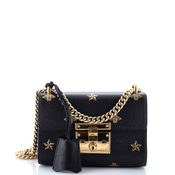 Gucci Padlock Shoulder Bag Printed Leather Small