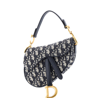 Christian Dior Saddle Handbag Oblique Canvas Mini