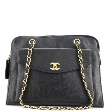 Chanel Vintage Front Pocket Camera Bag Caviar Large