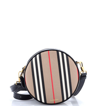 Burberry Louise Round Bag Icon Stripe E-Canvas