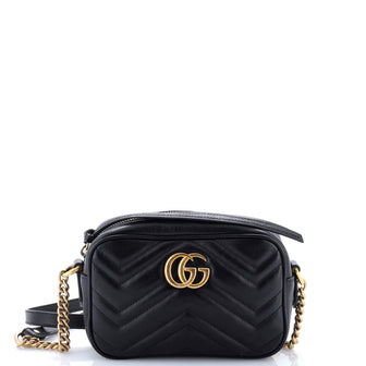 Gucci GG Marmont Shoulder Bag Diagonal Quilted Leather Mini