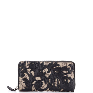 Gucci Zip Around Wallet Arabesque GG Coated Canvas