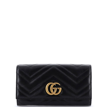 Gucci GG Marmont Continental Wallet Matelasse Leather