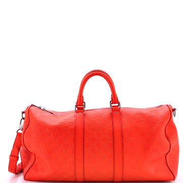 Louis Vuitton Keepall Bandouliere Bag Damier Infini Leather 45