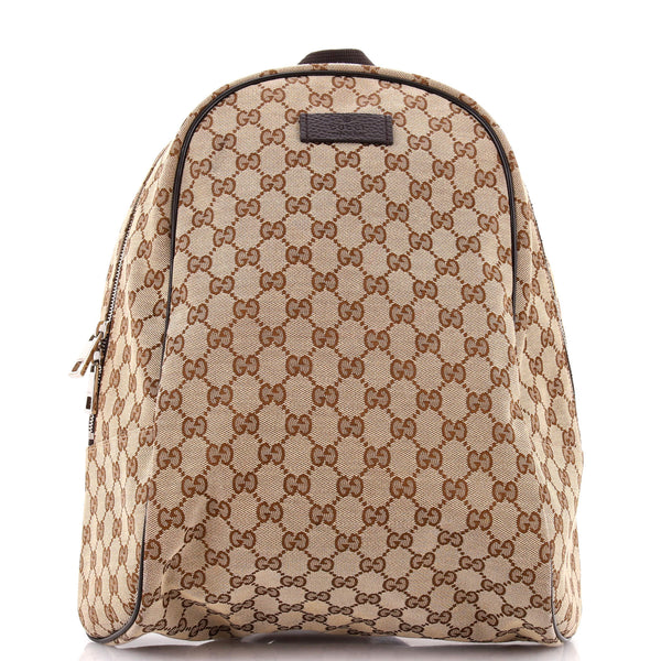 Gucci Zip Around Travel Backpack GG Canvas Brown 3632541 display picture 1
