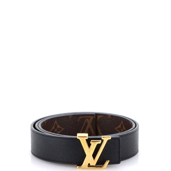 Louis Vuitton LV Initiales Reversible Belt Monogram Canvas and Leather Medium