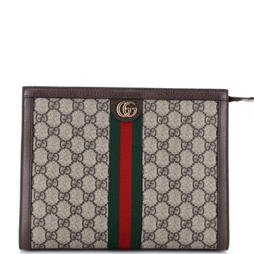 Gucci Ophidia Pouch GG Coated Canvas Medium