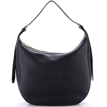 Celine Heloise Shoulder Bag Triomphe Embossed Leather Medium