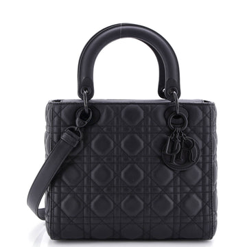Christian Dior Ultra Matte Lady Dior Bag Cannage Quilt Calfskin Medium